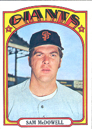 1972 Topps Baseball Cards      720     Sam McDowell